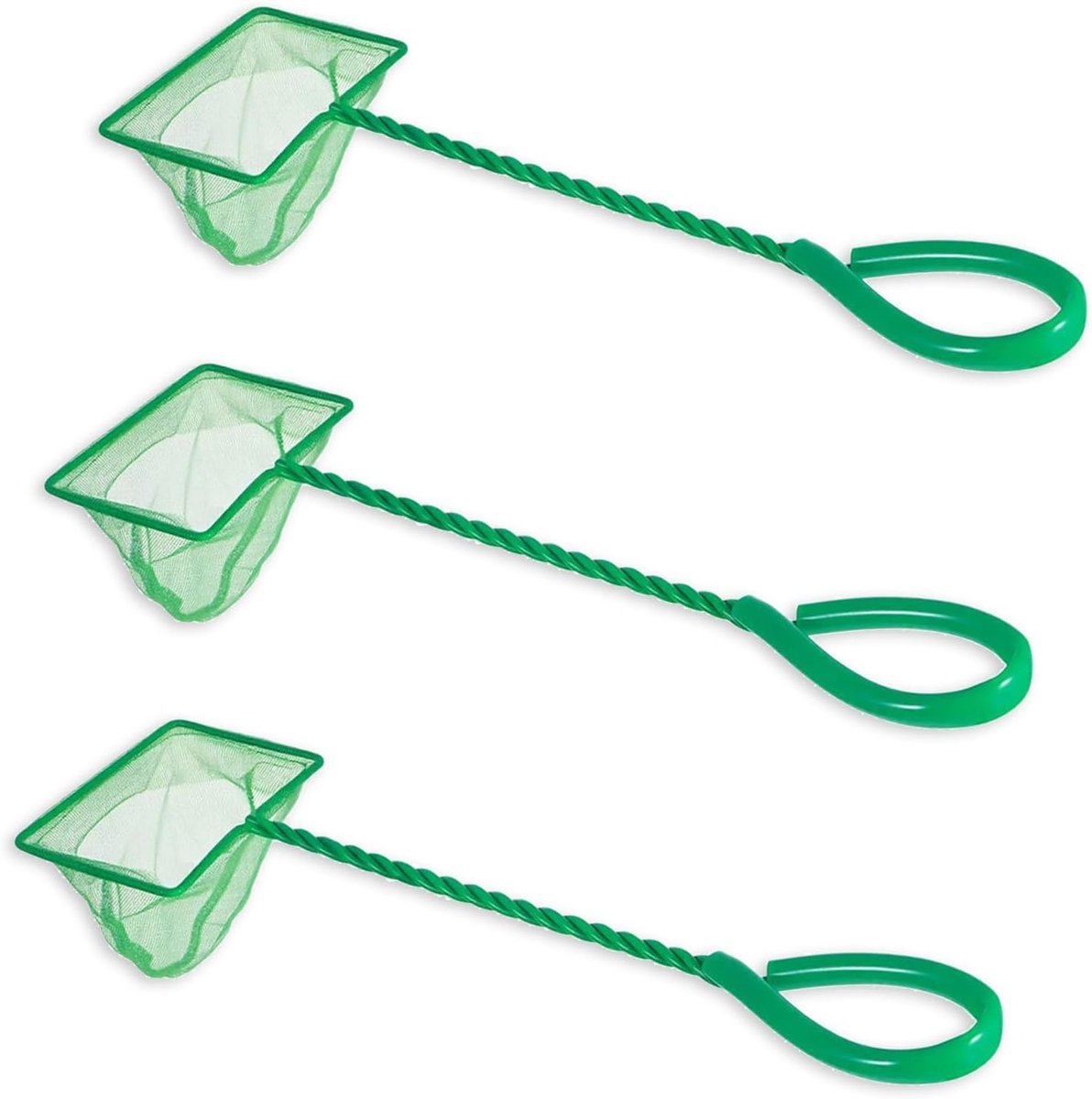 Aquariumnet fijnmazig 32 x 8 cm - nylon met metalen handgreep - ideaal voor kleine vissen - eenvoudig reinigen - ShopVlot