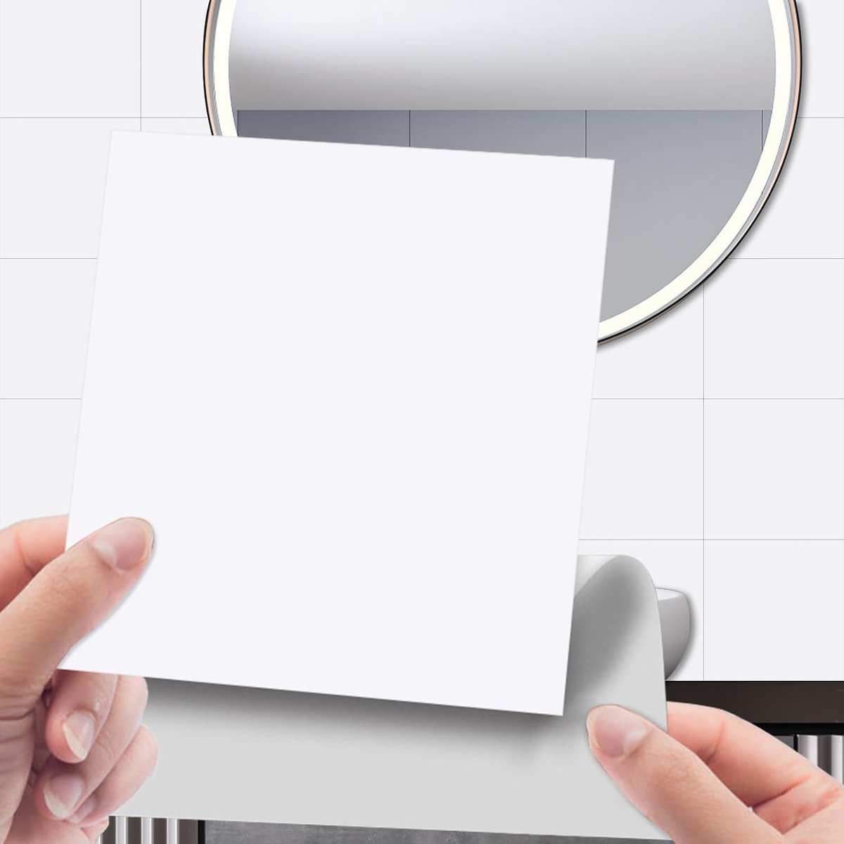 Tegelstickers 48 Stuks 15 x 15 cm - Wit PVC - Waterdicht - Eenvoudige zelfklevende installatie - ShopVlot