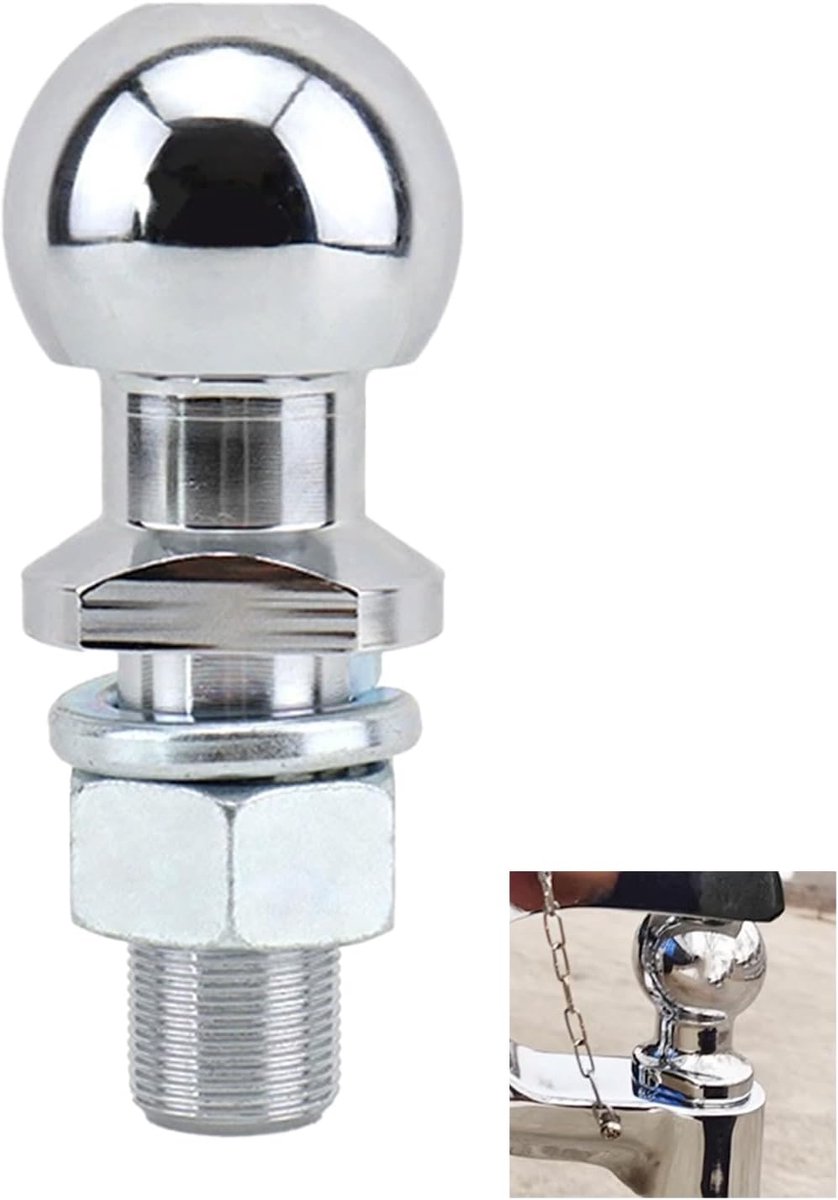 Trailer Ball, 50mm 3.5t Ball Tow Bar Trailer, Wire Tow Bar, Accessories for Trailer Tractor - ShopVlot