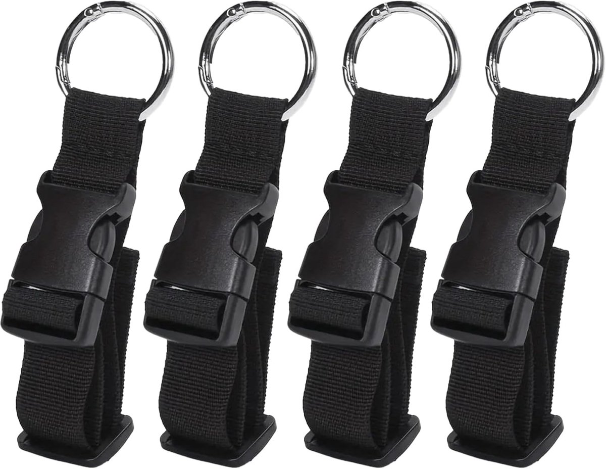 4pcs luggage straps with ring hooks and buckle, luggage straps for jacket holders, connection buckle hook straps with - ShopVlot