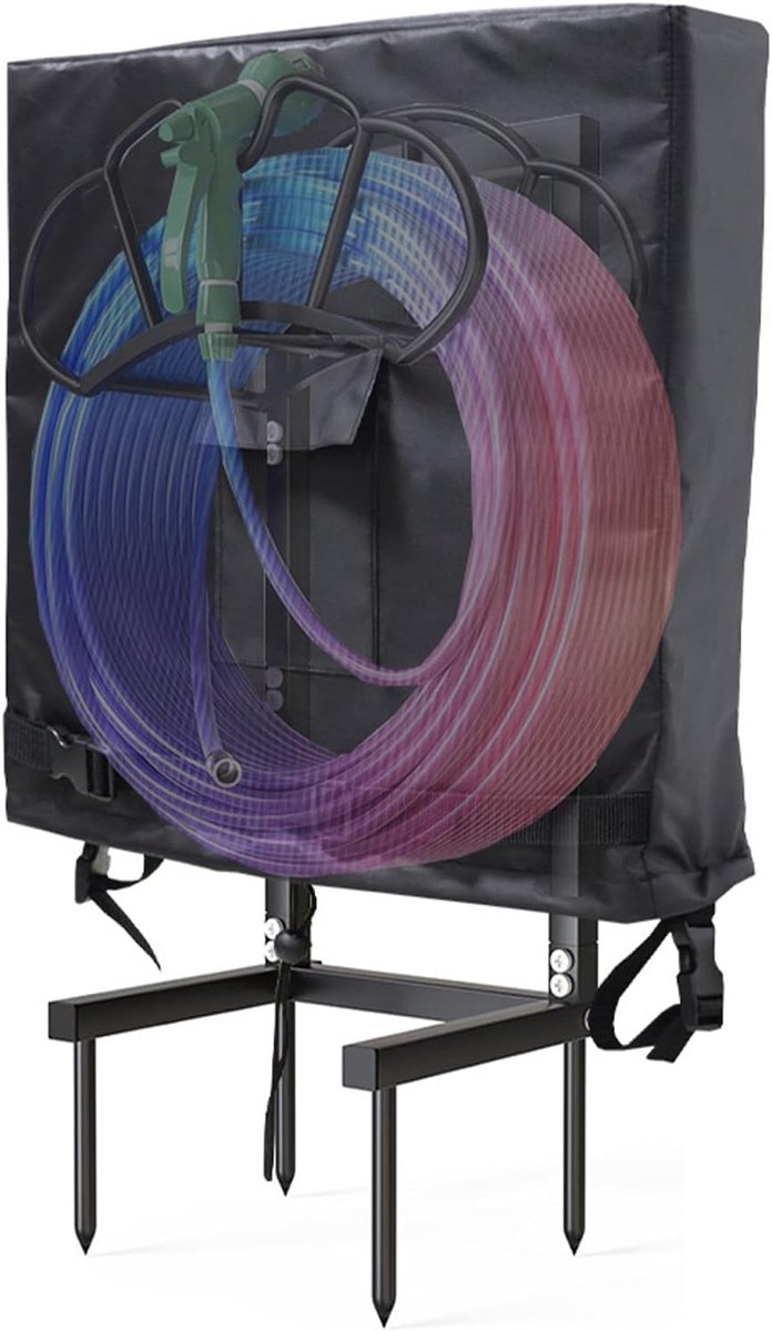 Tuinslang Beschermhoes - Buisafdekking - Slang Beschermen - Waterdicht Scheurvast - 80 x 25.4 cm - Zwart
