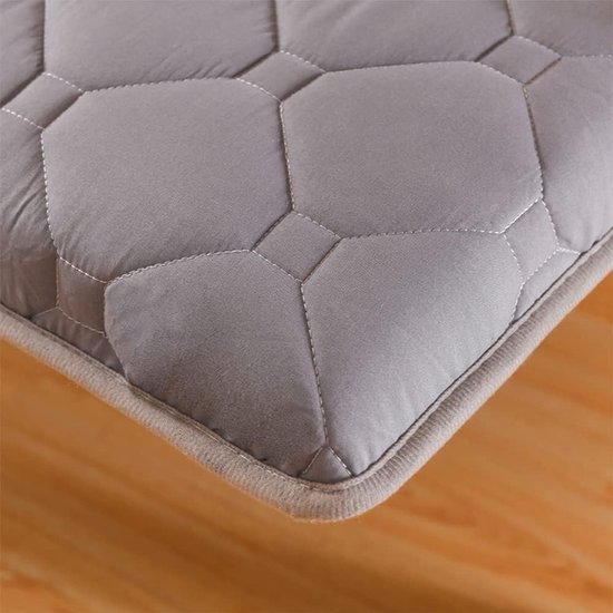 Opvouwbare Futonmatras - Vloermat Campingmatras - Comfortabel Slapen - Dubbele Antislip - Queensize - Grijs — afbeelding 2