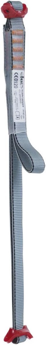 Leiband Mobile Lanyard - Valbeveiliging Touw - Veilig Werken - Dubbele Verankeringspositie - 64 g - Zwart