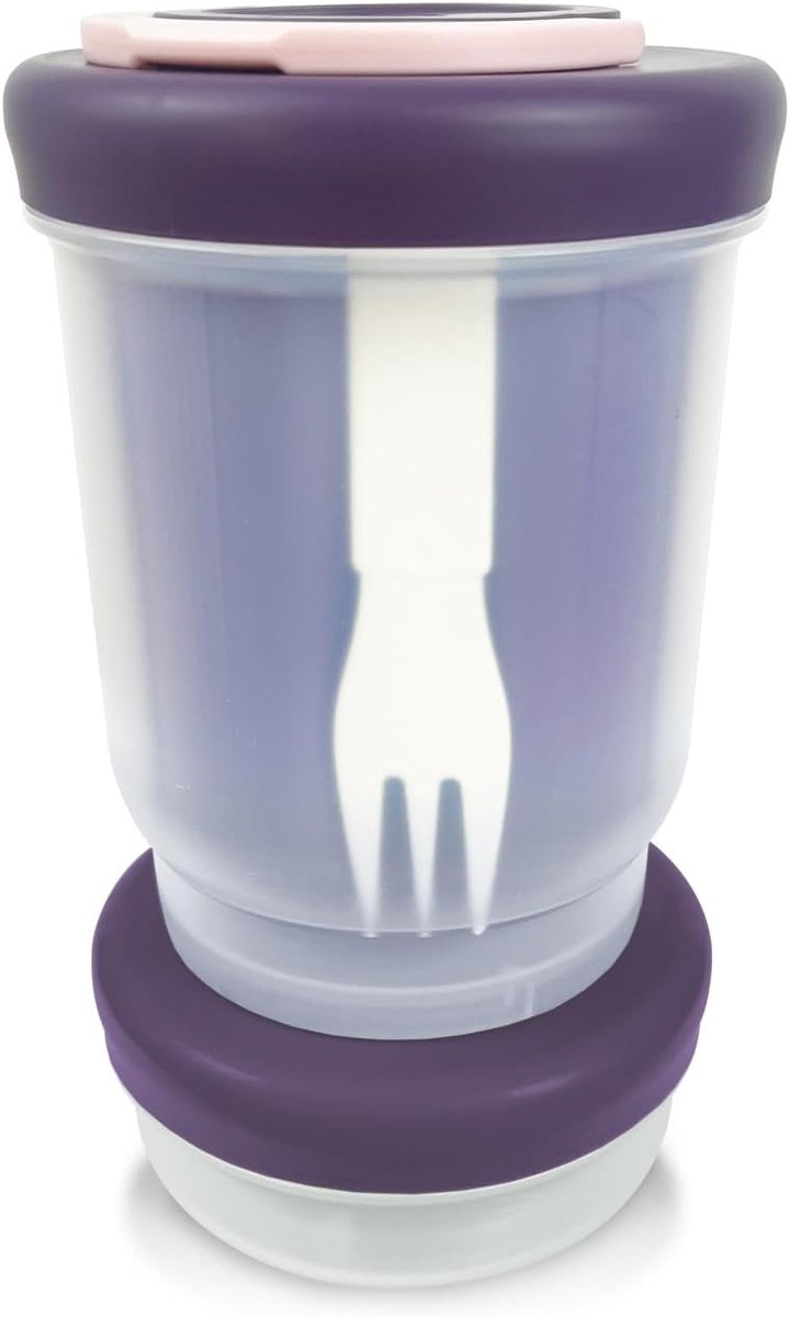 Fruitbakje School - Voedselopslag Set - Transparante Plastic Dozen - Stapelbaar Ontwerp - Luchtdicht - Voor Vers Fruit en Snacks