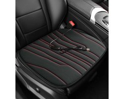 Verwarmd Autostoelkussen - Stoelverwarming Auto - Comfort Verhogen - Antislip Ontwerp - Universeel - Zwart