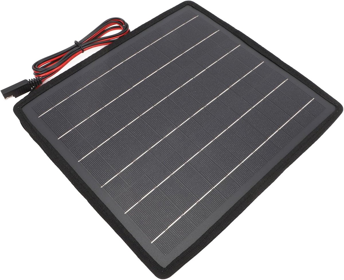 Zonnepaneel Kit - Draagbare Oplader - Auto Accu Laden - IP65 Waterdicht - 30 x 30 x 4 cm - Zwart