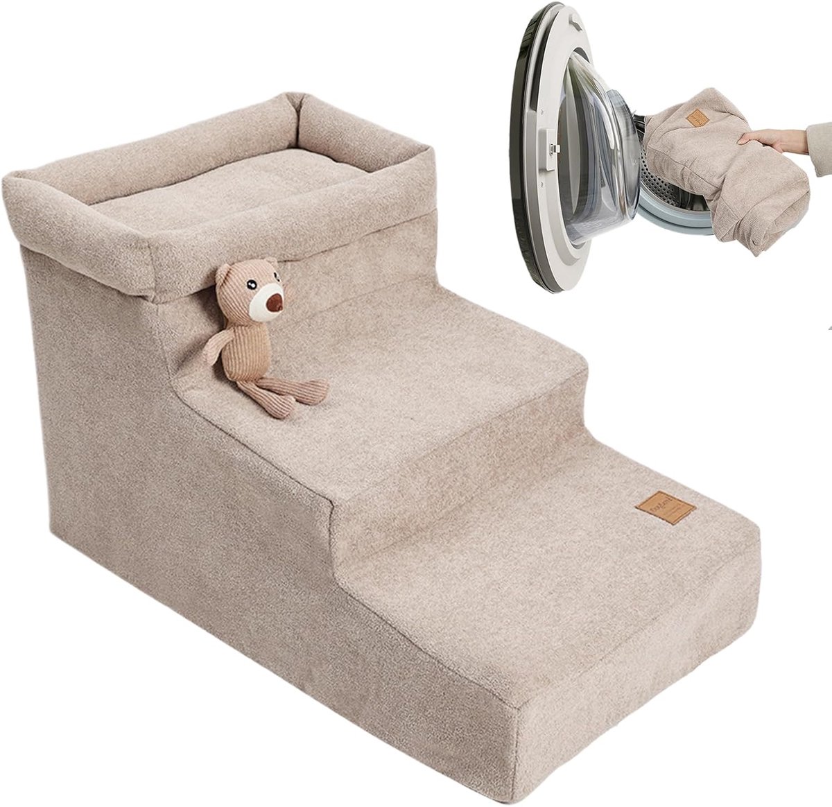 Hondentrap Bed - Kattenladder Opstapje - Huisdier Mobiliteit - Verstelbare Hoogte - 60 x 35 x 37 cm - Uniek