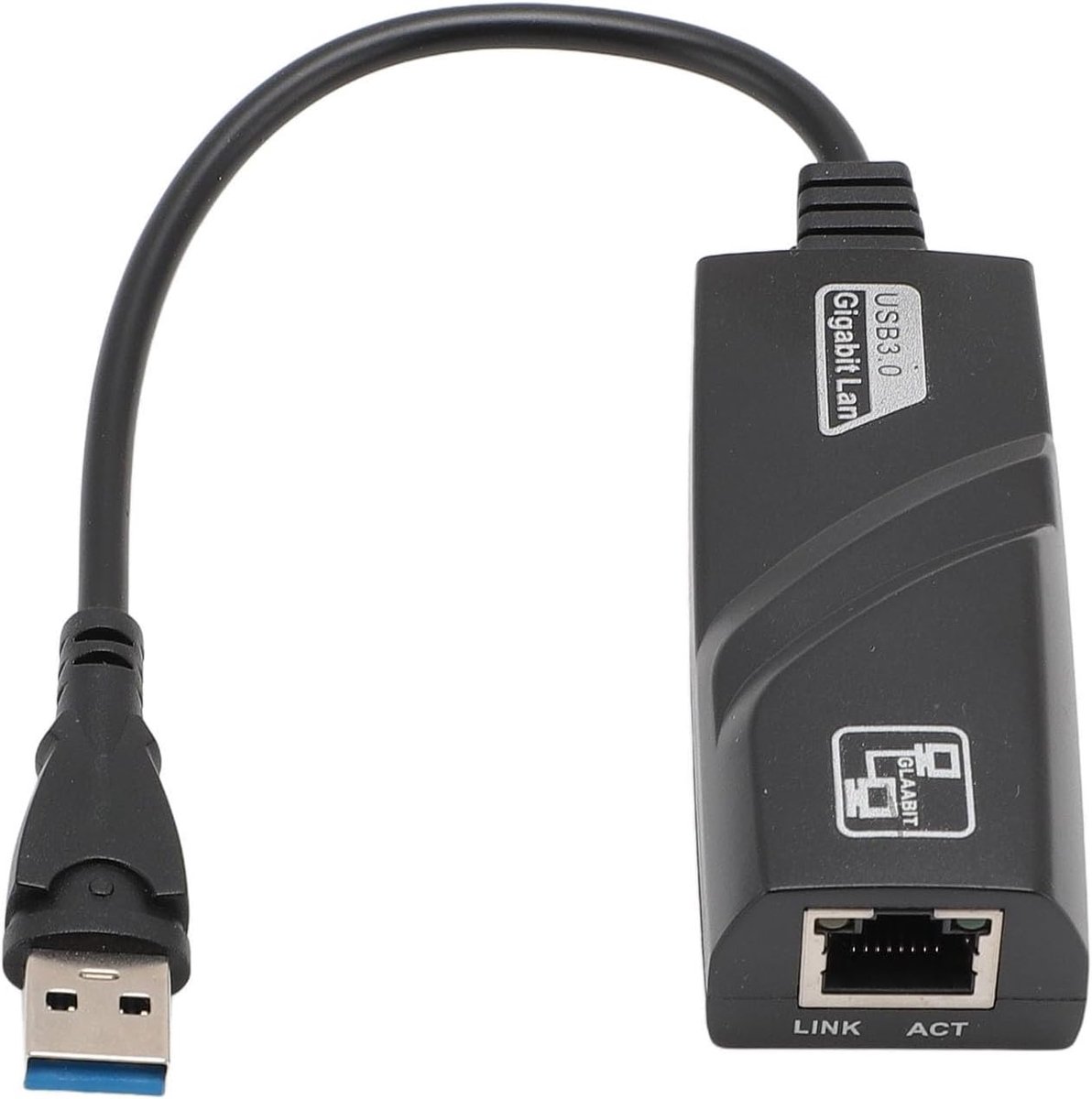Netwerkadapter - Ethernet Adapter - Snelle Internetverbinding - Plug and Play - USB 3.0 - Zwart