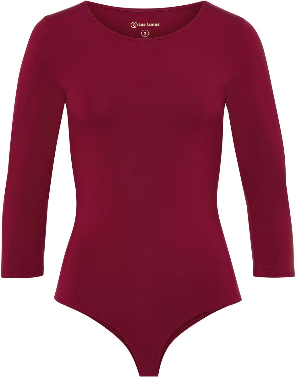 SNOCKS x Les Lunes Body Dames – ALENA – 3/4 Mouwen – Tanga Pasvorm – Bamboe Viscose – Zacht & Ademend – Stretch & Comfortabele Pasvorm – 1 Stuk