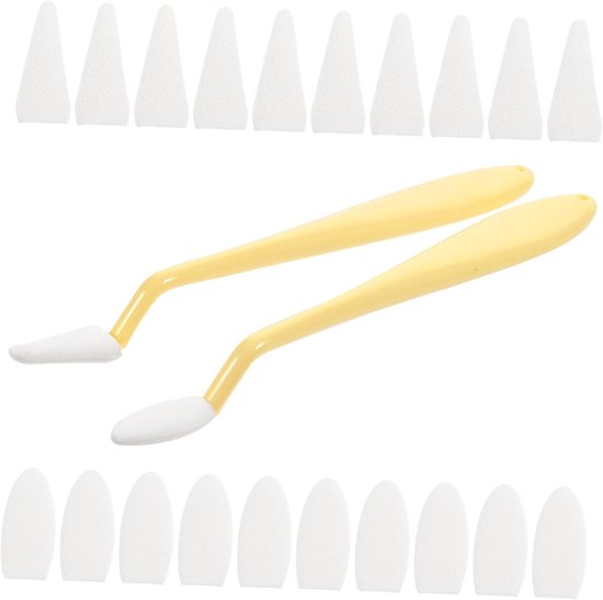 Papier Blenders - Mengstokjes Tekenpapier - Kunst Maken - Zachte Flexibele Textuur - 17.5 x 1.9 x 4.4 cm - Geel — afbeelding 5