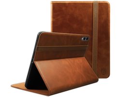 Rosso Deluxe Hoes Geschikt voor Samsung Galaxy Tab S12 Ultra / S11 Ultra | Book Case Echt Leer | Sleep/Wake | Standaard | Penhouder | Beschermhoes Bruin
