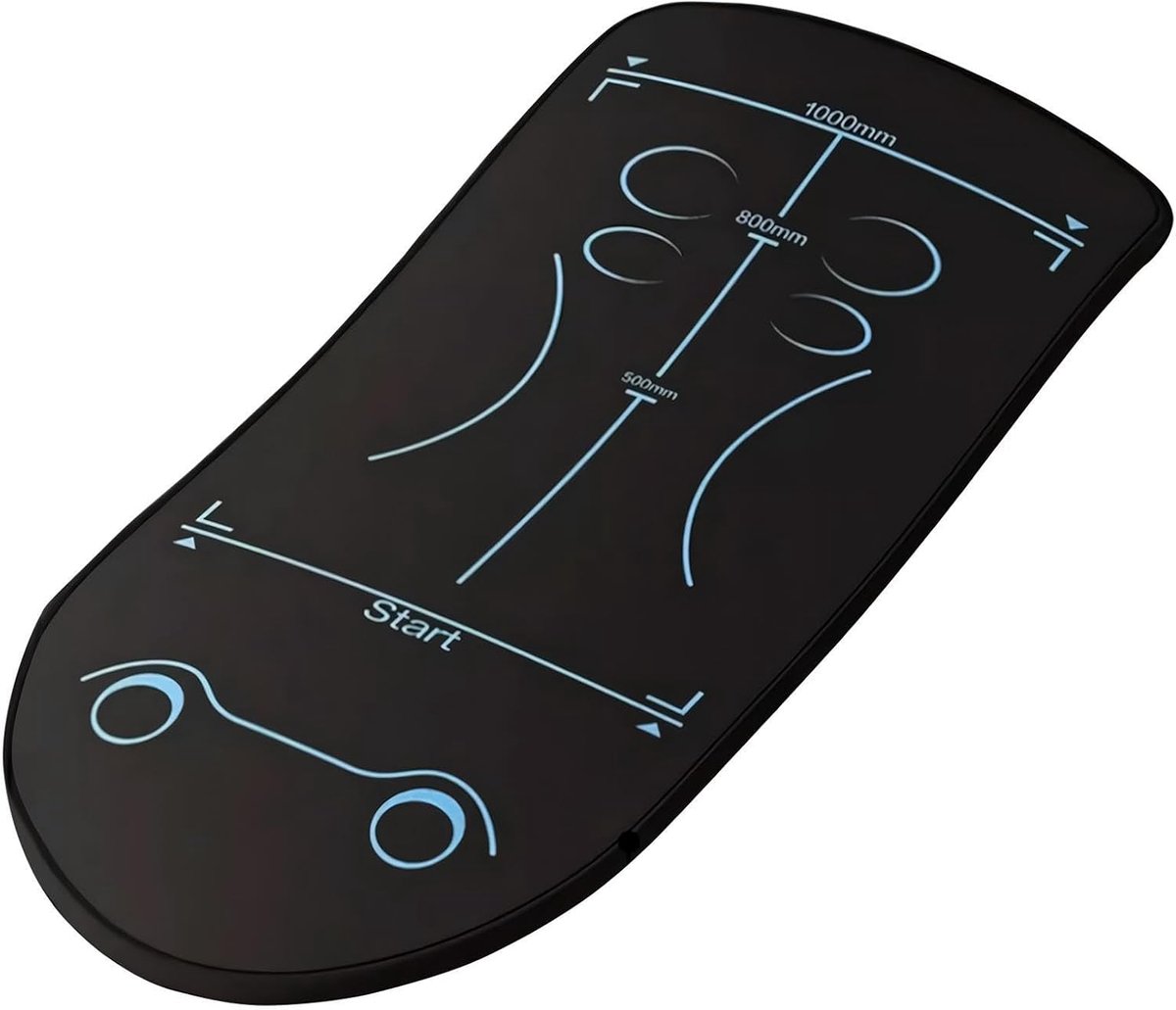 Ab Roller Mat - Oefenmat - Core Training - Antislip Onderkant - 150x60 cm - Zwart