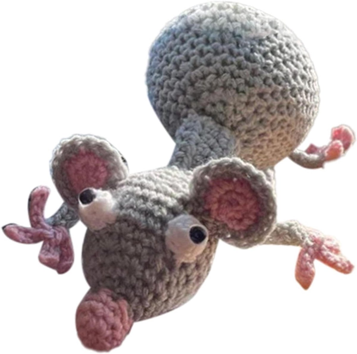 Gehaakte deurstopper - Dieren wig - Deuren openhouden - Handgemaakt ontwerp - 25 cm - Wit