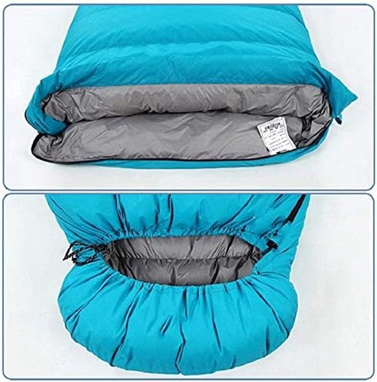 Slaapzak Vier seizoenen - Buiten slaapzak - Kamperen en Hiken - Ultralicht en compact - 220x75cm - Blauw — afbeelding 5