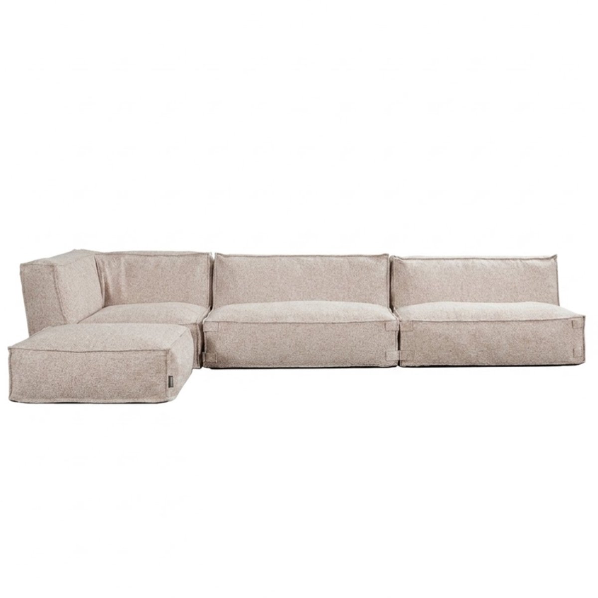 Outdoor Loungeset 4 zits met Hocker Kiki Zacht Rood