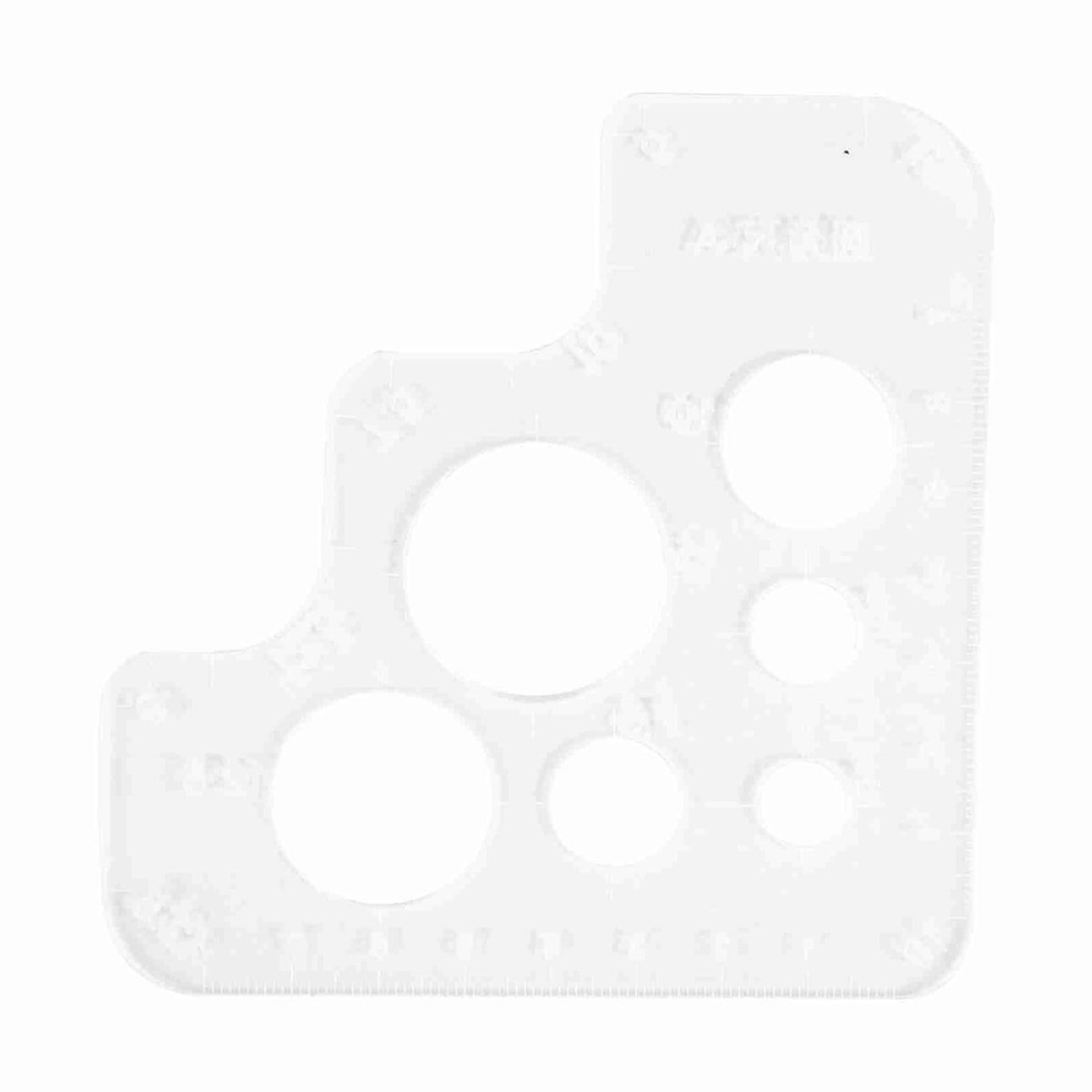 Positioneringsliniaal van Leer, Acryl Hoektemplate met Ronde Hoeken voor Stikken en Creatieve Handwerktools, Perfect voor Naaien en Ontwerpen