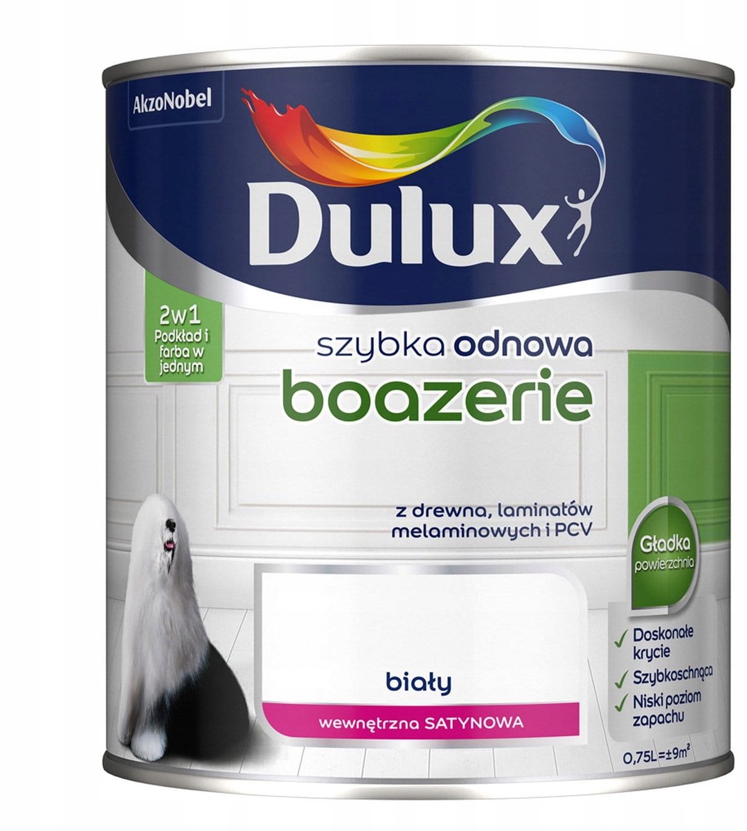 Dulux Szybka Odnowa Serie - Renovatieve Verf - Satijnwit - 0,75L - Binnengebruik