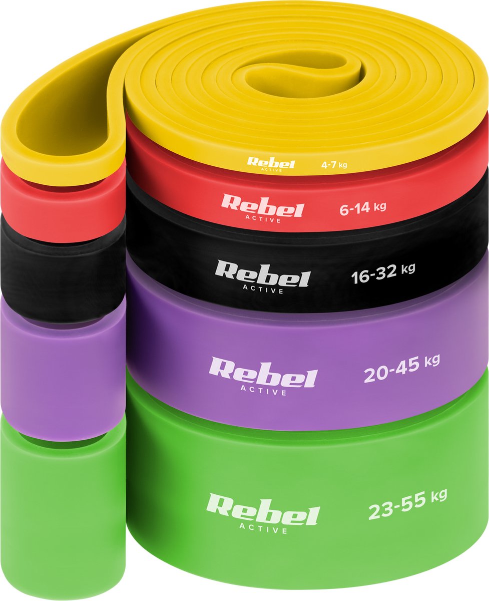 Rebel RBA-3001-S5 - Weerstandsband Set - 5 Stuks - Verschillende Weerstanden - Hoogwaardige Kwaliteit