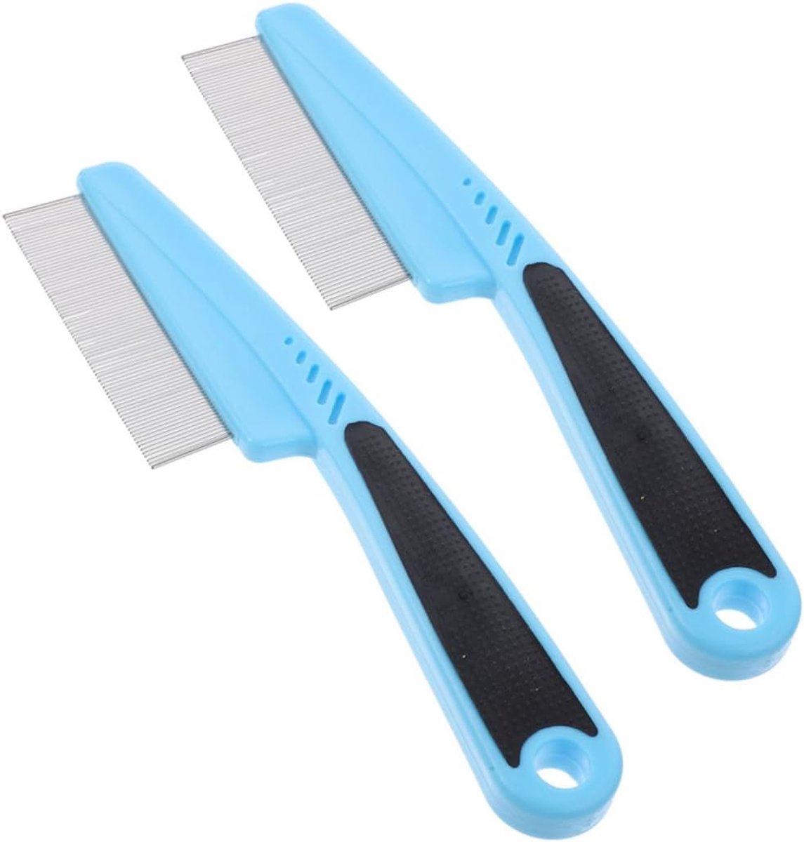 Hoofdhuidkam 2-pack - Roosverwijderaar Metalen Kam - Haarverzorging Styling - Fijne Tanden Ontwerp - 18 x 4.5 x 1.1 cm