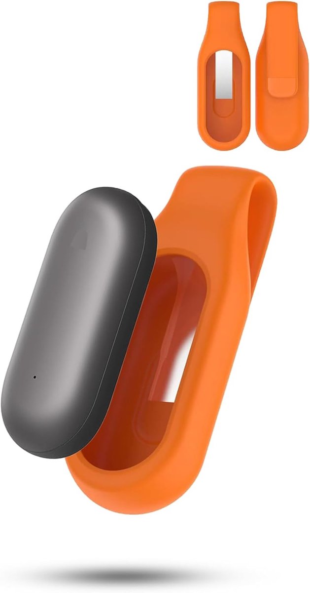 Clip-hoes Recorder - Beschermhoes Opnameapparaat - Apparaat Beschermen - Schok- en Waterdicht - 32 x 32 x 8 mm - Oranje