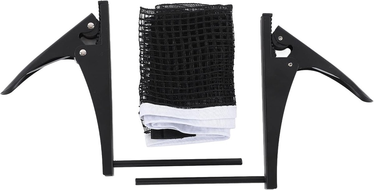 Tafeltennis Set - Net en Houders - Sport en Spel - Stabiele Klembevestiging - 175 cm Net - Zwart