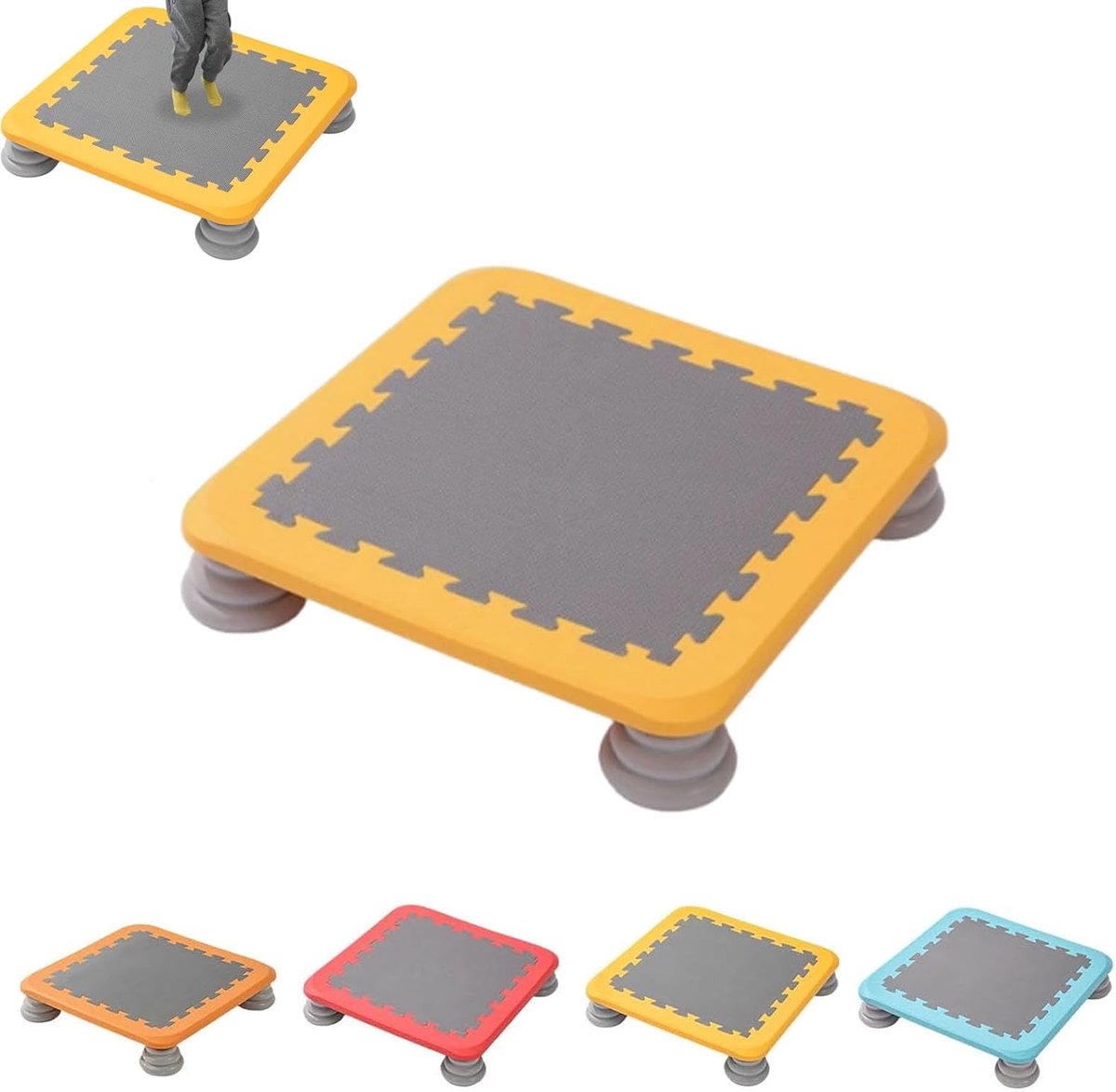 Springplank 25 inch vierkante sensorische trampoline voor binnen en buiten balans en fysieke oefening