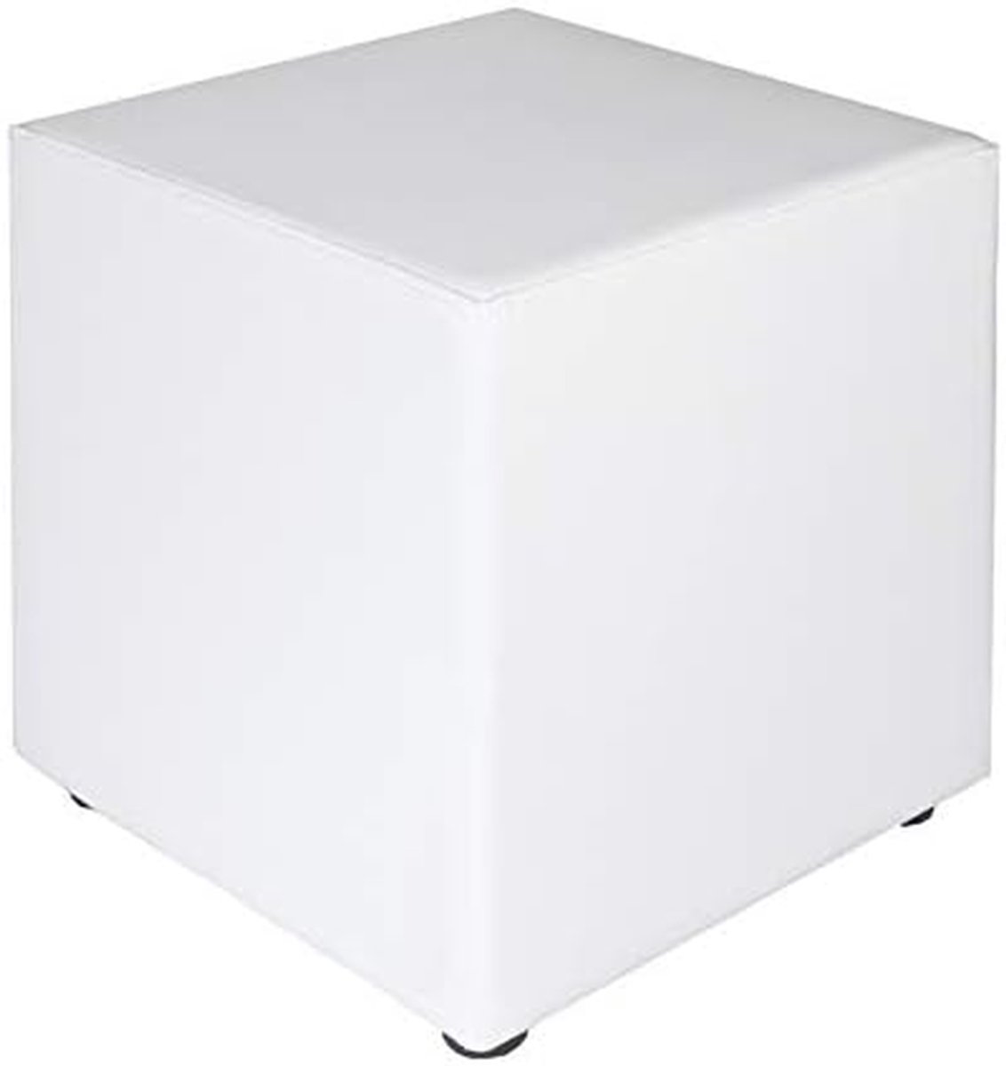 Zitkubus - Zitblok Poef - Extra zitplaats - Moeilijk ontvlambaar - 43x43x51 cm - Wit