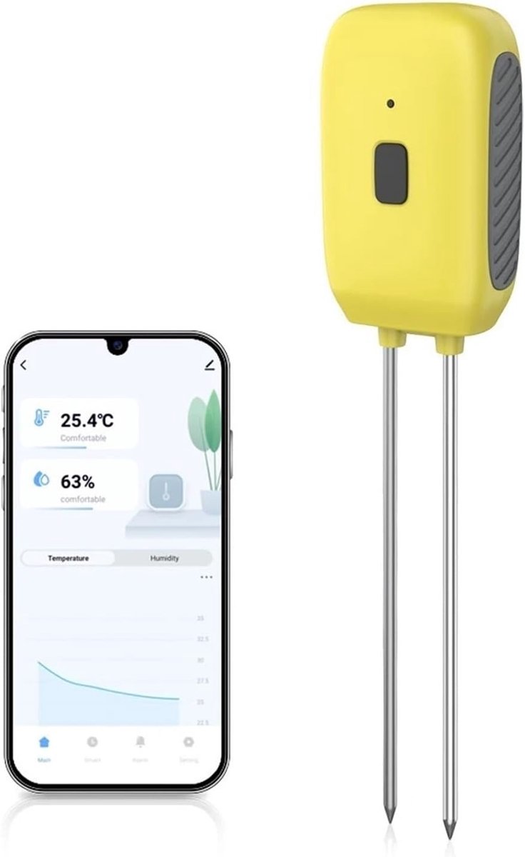 Bodemtester - Plantensensor - Plantenverzorging - Bluetooth Connectiviteit - 240 mm - Zwart