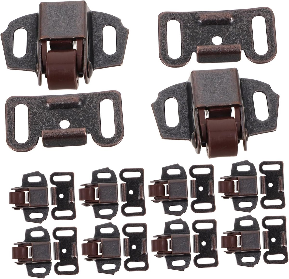 Brievenbus Grendelset - Slot Hardware - Brievenbus Reparatie - Ruimtebesparend Ontwerp - 10 Sets - Lichtbruin
