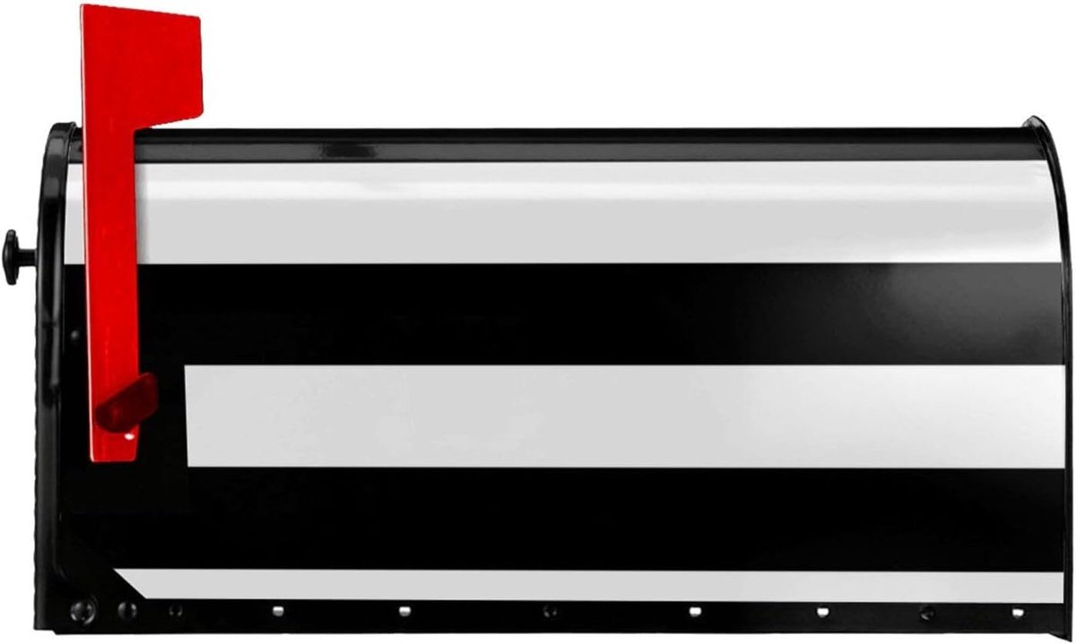 Brievenbushoes Magnetisch - Brievenbusdecoratie - Buiten Decoreren - Waterdicht Fadebestendig - 50.5 x 45 cm - Zwart Wit