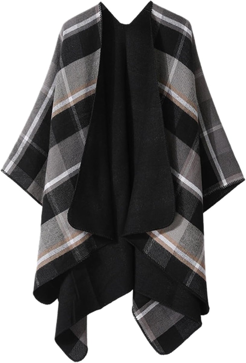Dames Sjaal - Winter Sjaal - Warmte en Stijl - Imitatie Ruitpatroon - One Size - Multicolor