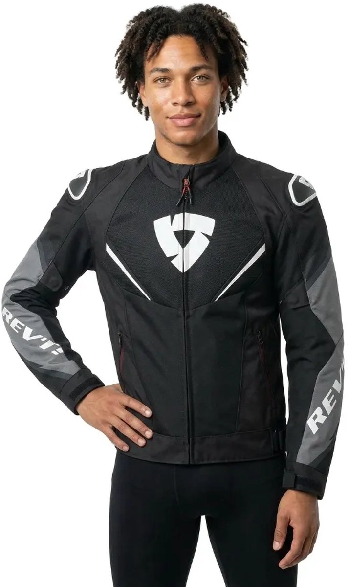 REV’IT! Quantum 3 Air Zwart Wit Motorjas - Maat L - Jas – foto 3