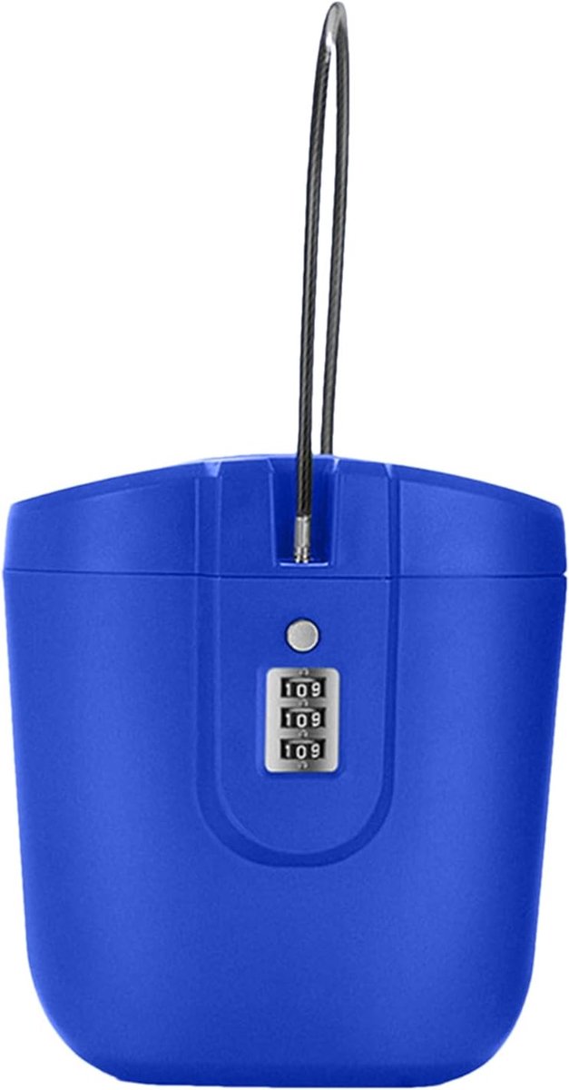 Draagbare Kluis - Reiskluis Opbergtas - Waardevolle Spullen Beveiligen - Waterdicht Combinatieslot - 2 Liter Inhoud - Blauw