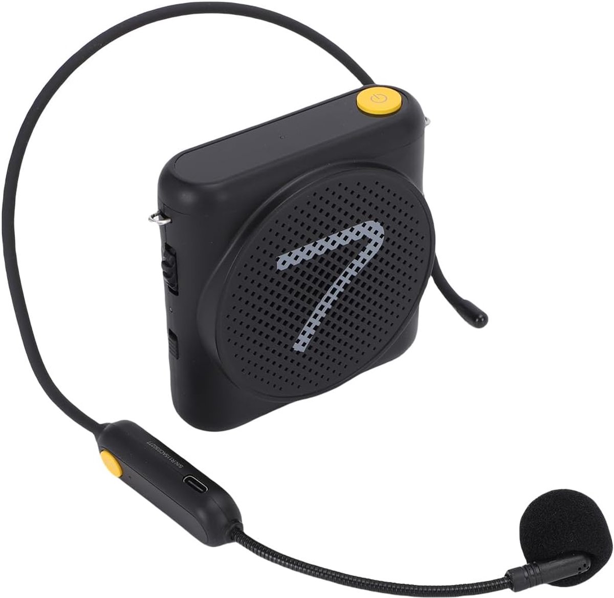 Draadloze Stemversterker - Microfoon headset - Lesgeven en presenteren - Ruisonderdrukking en groot bereik - 50 meter bereik - Zwart