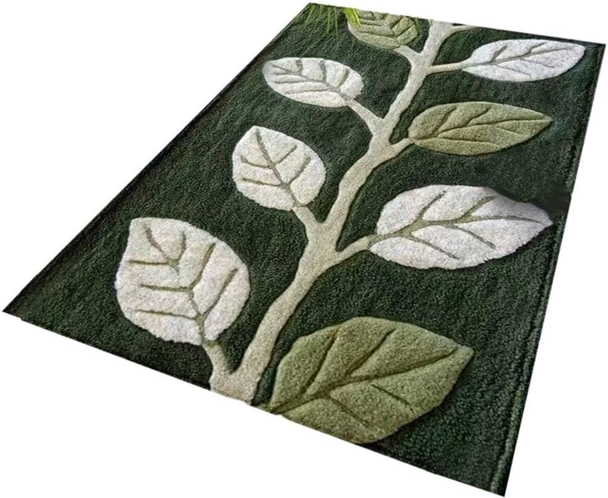 Deurmat Monstera - Keukenmat Vloerkleed - Entree Decoratie - Antislip Achterkant - 50 x 80 cm - Groen