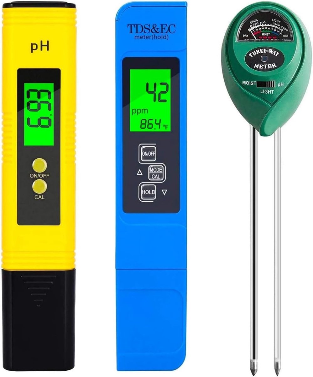 Plantenwater Monitor - Bodem Tester - Planten Verzorging - Digitale Meting - 3 Meters - Grijs