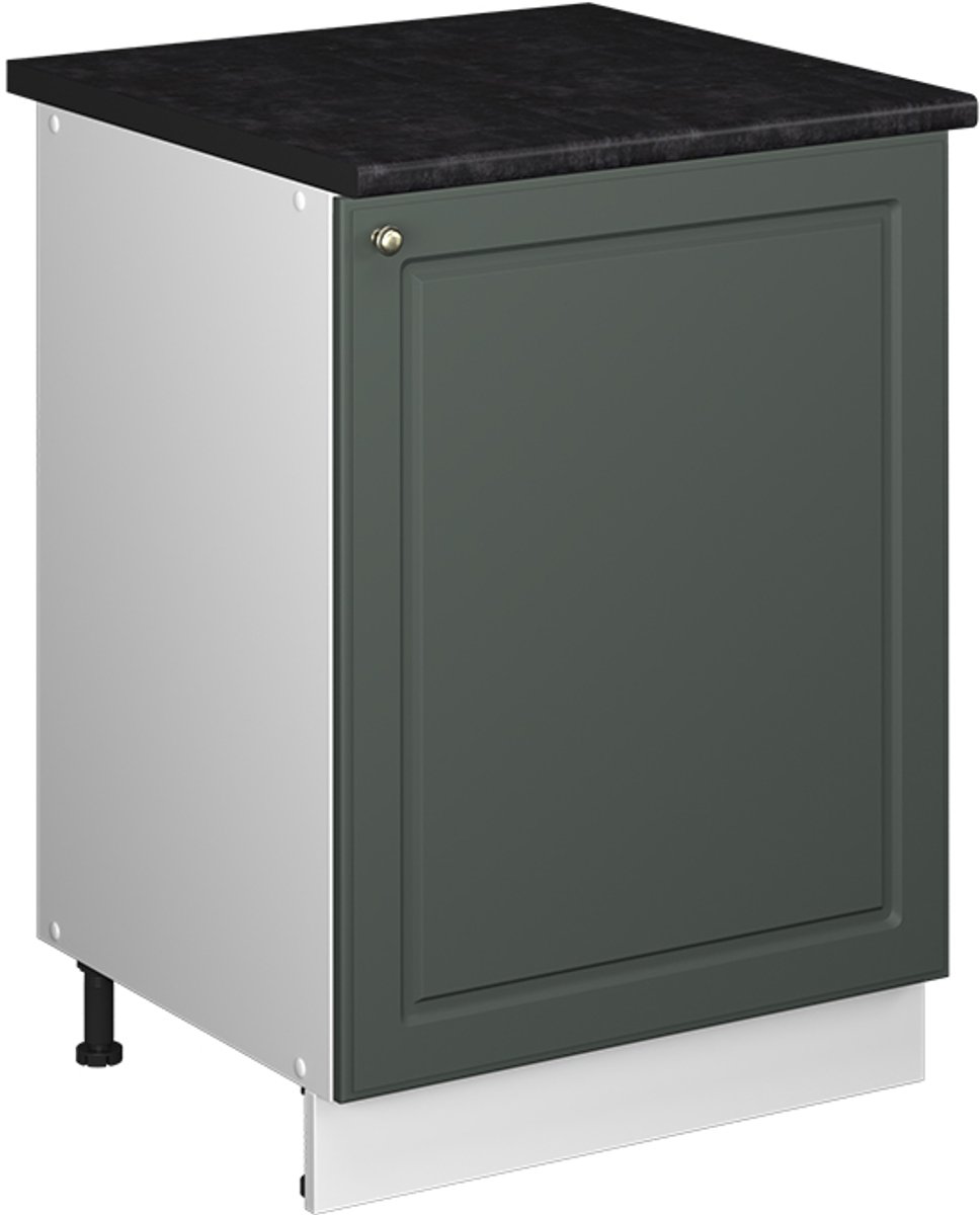 Vicco Wastafelkast Fame-Line, Groen-Goud Landhuis/Wit, 60 cm