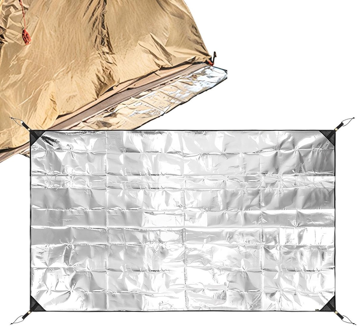 Kampeer Slaapmat - Isolerende Mat - Buiten Kamperen - Dubbelzijdig Waterdicht - 140x200cm - Zilver