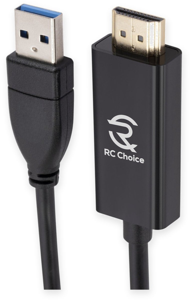 USB 3.0 naar HDMI Kabel - Full HD 60Hz - 3 Meter - USB Male naar HDMI Male