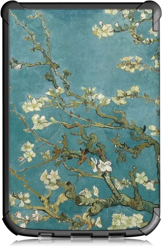 Universele Book Case Geschikt voor PocketBook - Book Case met Sleep/Wake Functie - Kunstlederen Beschermhoes - Bloemen Print van Universele — afbeelding 4