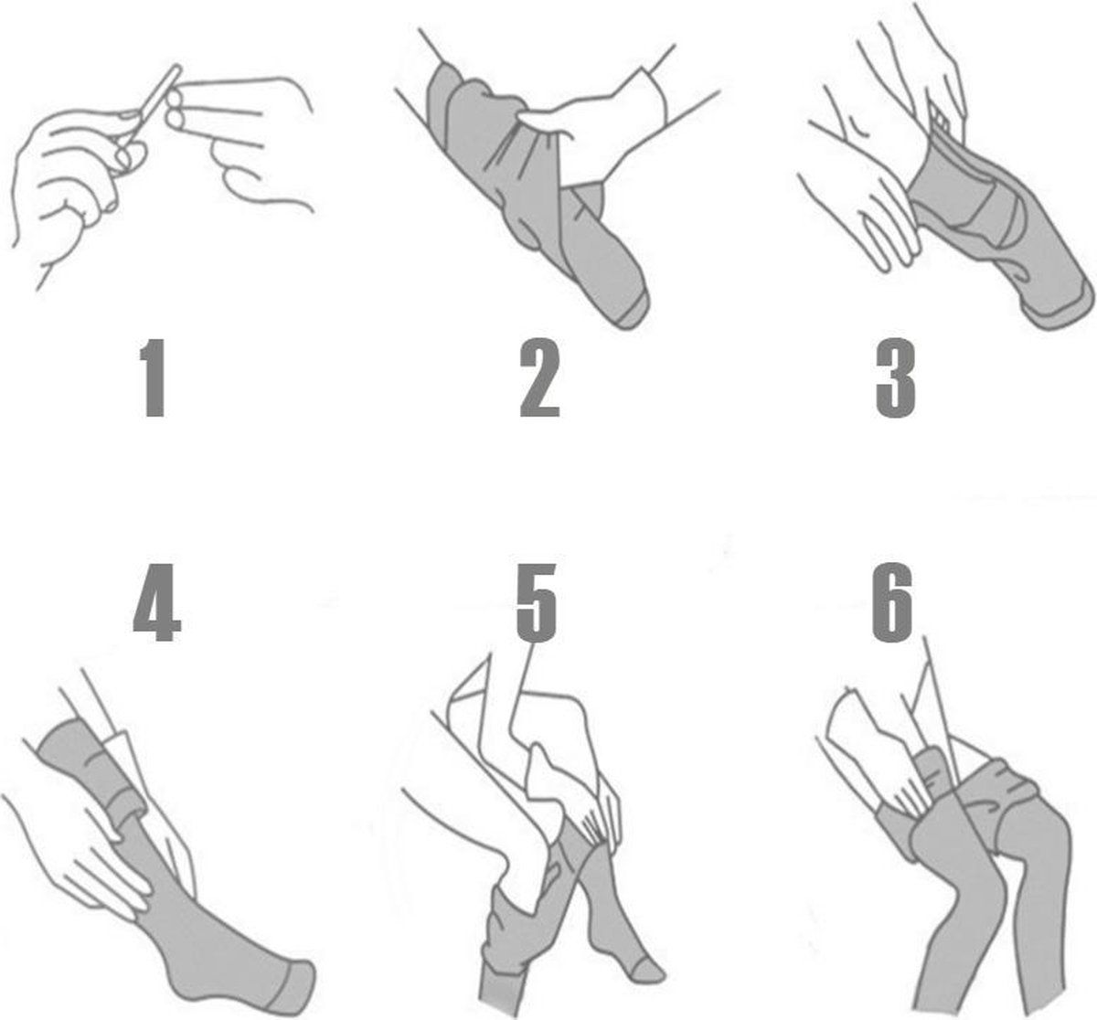 CHPN - Steunkousen - Kousen - S/M - Beige kousen - Vliegtuigkousen - Open teen - Vliegtuigsokken - Compressie Sokken - Hoge kousen - Rits — cadeau in Cadeau-ideeën - foto 2