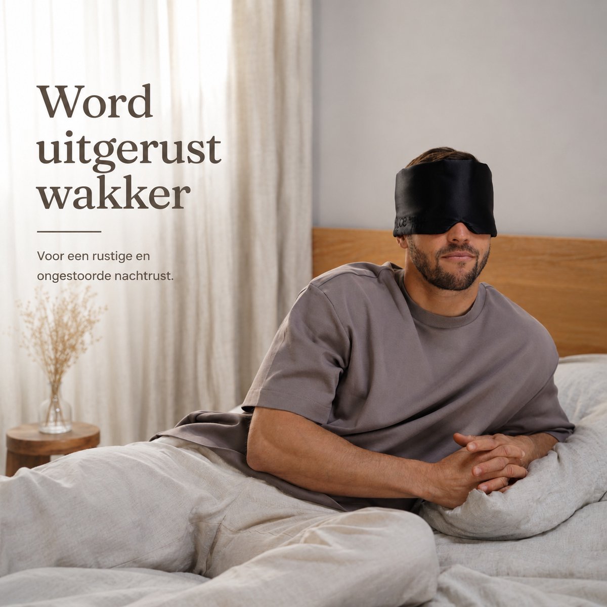 Ryce® Zijden Slaapmasker - Oogmasker - Vrouwen & Mannen - Full Cover - Cadeau - Zwart — afbeelding 6