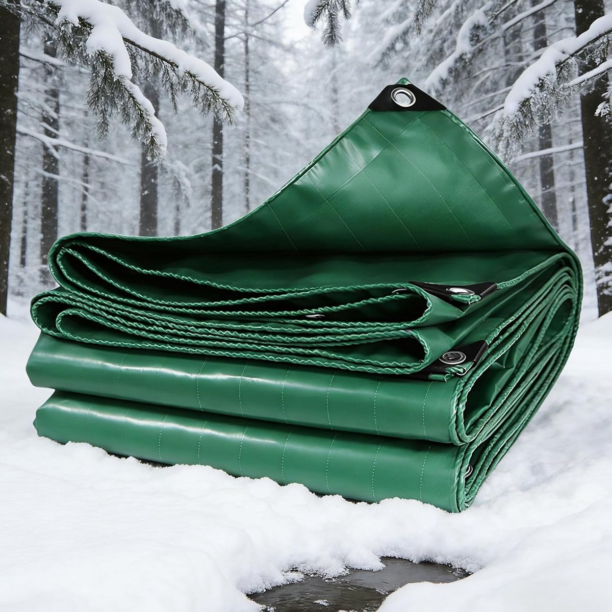 Zeildoek Zwaar Uitgevoerd - Dekzeil Waterdicht - Buiten Beschermen - UV Bescherming - 160 x 280 cm - Groen