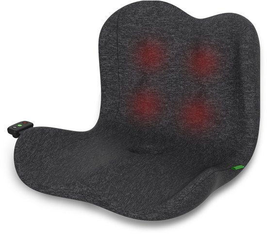 Ergonomisch Medisana MC 300 massagekussen met vier rode shiatsu-rollers
