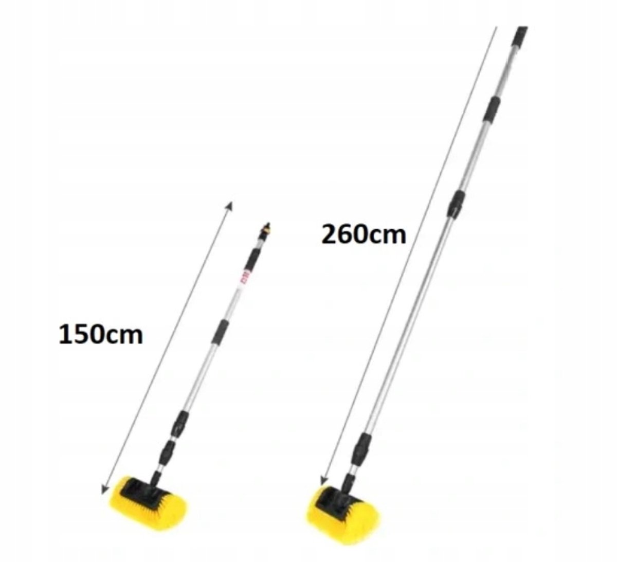 Telescopische Autowasborstel met Uitschuifbare Steel (260 cm)