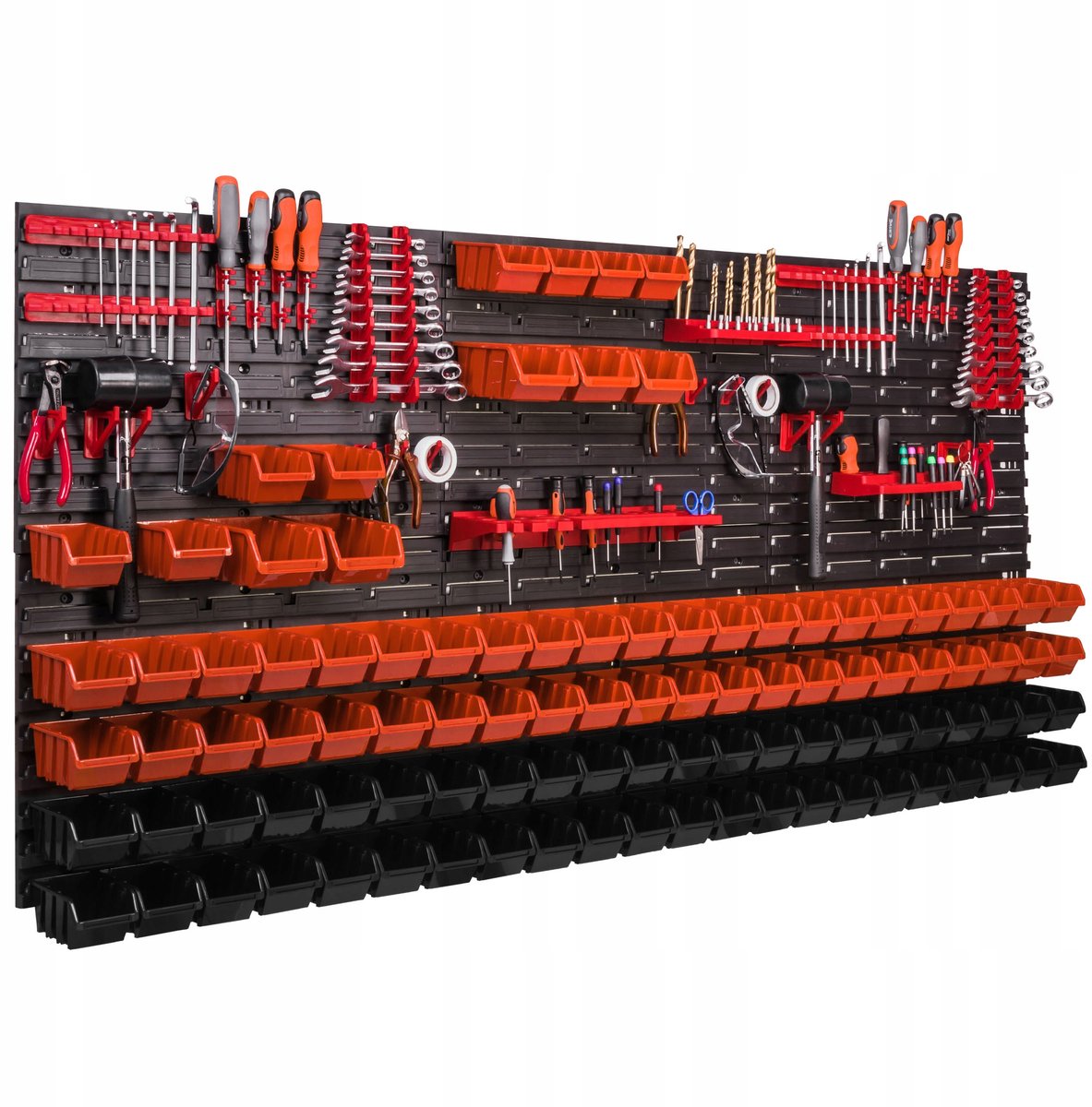 Gereedschapswand 172x78cm met 101 Bakjes - Werkplaats & Garage