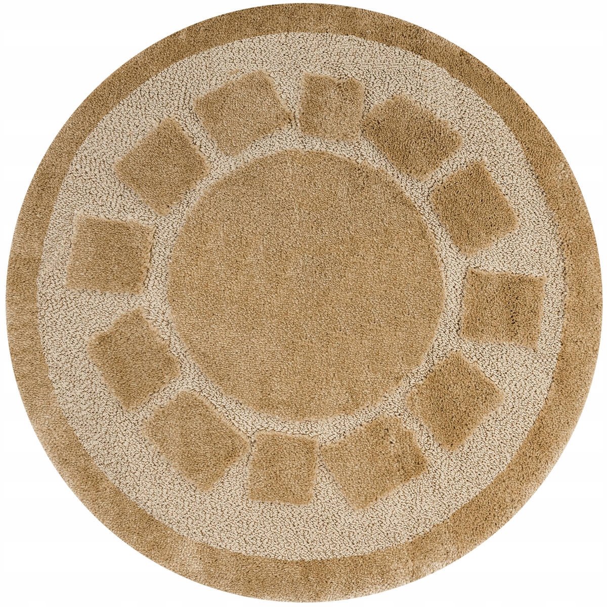 Ronde Antislip Badmat Ocean Beige - Zacht & Duurzaam - Ø 100 cm