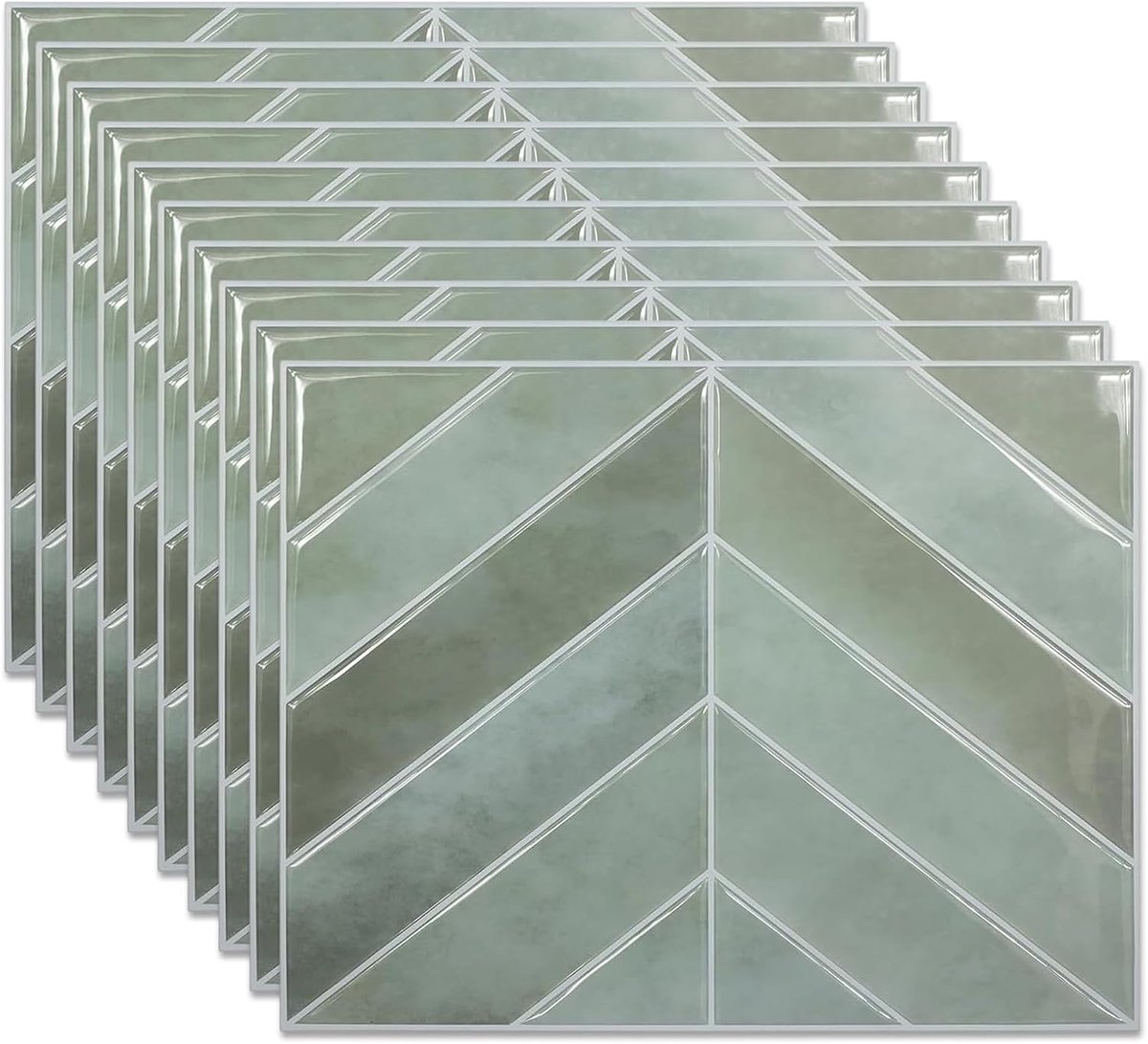 3D zelfklevende tegels - 10 stuks - vinyl tegels - waterproof - ideaal voor keuken en badkamer - ShopVlot