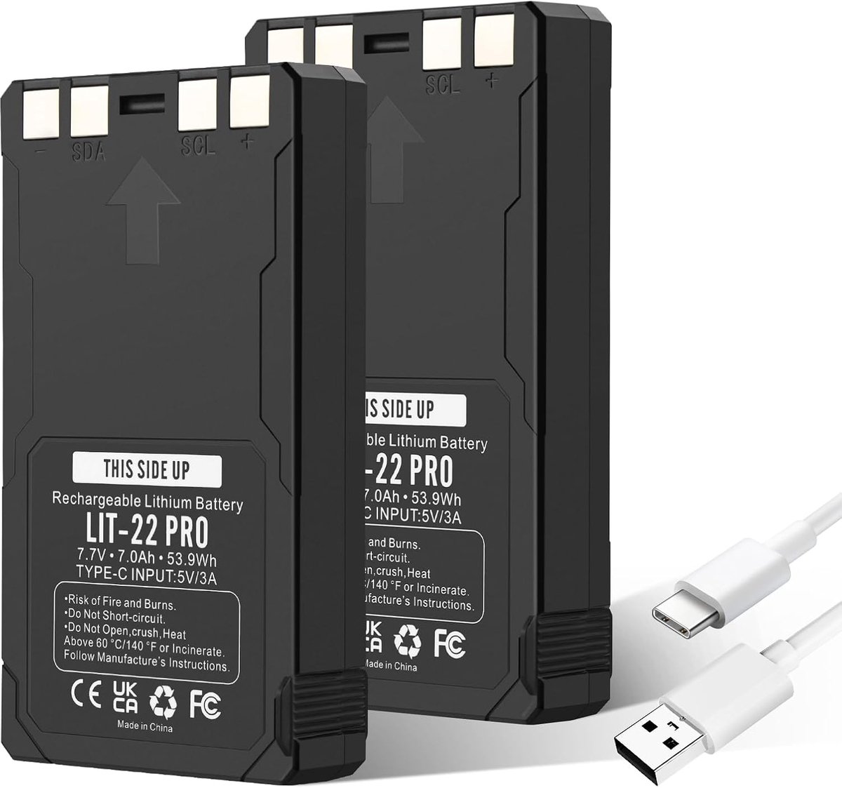 2pcs LIT-22 Pro Rechargeable Batteries Replacement for SPYPOINT LIT-22 Pro Rechargeable Lithium Battery Compatible - ShopVlot
