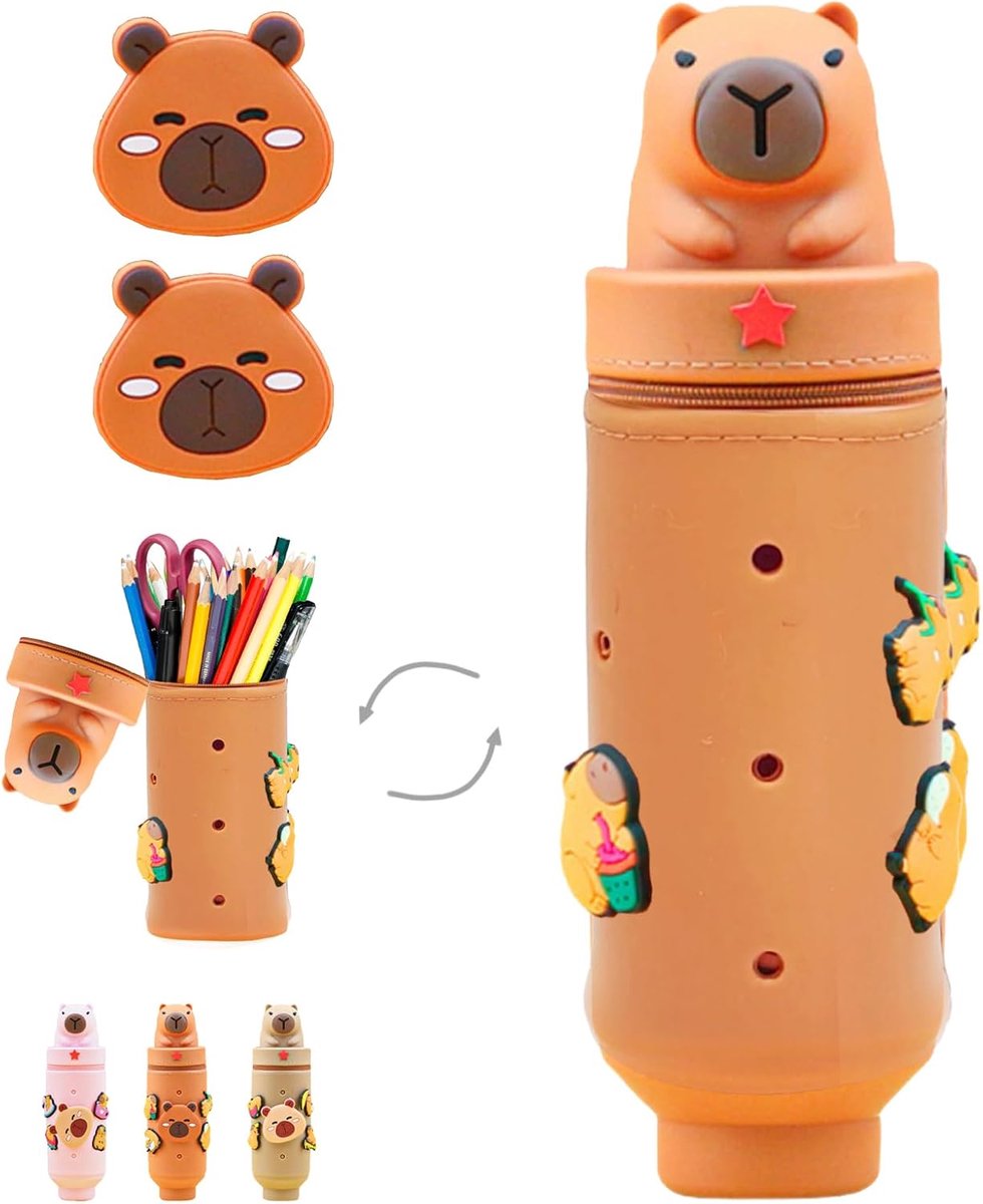 Soft Silicone Case, 2-in-1 Case, Soft Silicone Case for Pens, Pen Case and Pen Holder, Animal Folder, Pencil Case - ShopVlot